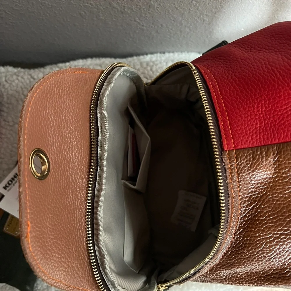 💚❤️💙💛AmeriLeather Borka Leather Backpack NWT (regularly $189)❤️BEAUTIFUL❤️NEW - Picture 5 of 16